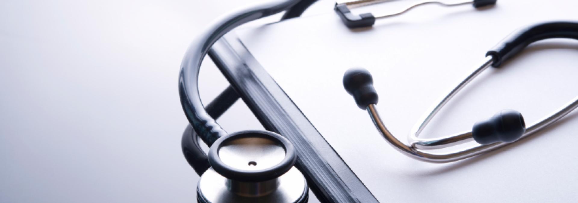 Stethescope on a clipboard